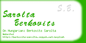 sarolta berkovits business card